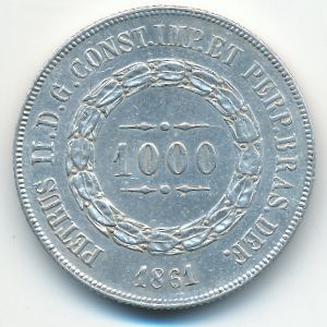 Бразилия, 1000 рейс (1861 г.)
