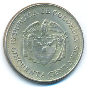 Colombia, 50 centavos, 1963