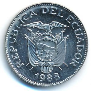 Ecuador, 1 sucre, 1988