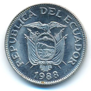 Ecuador, 1 sucre, 1988