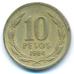 Чили, 10 песо (1984 г.)
