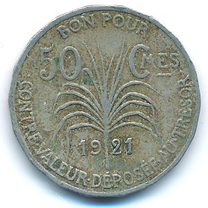 Гваделупа, 50 сентим (1921 г.)