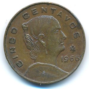 Мексика, 5 сентаво (1966 г.)