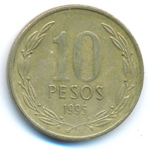 Чили, 10 песо (1995 г.)