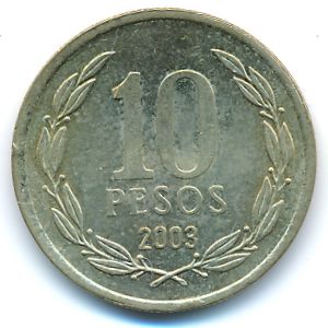 Чили, 10 песо (2003 г.)