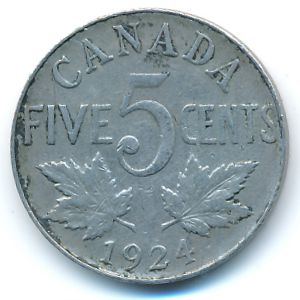 Канада, 5 центов (1924 г.)