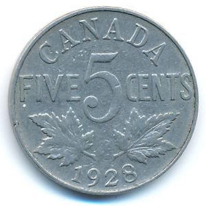 Канада, 5 центов (1928 г.)
