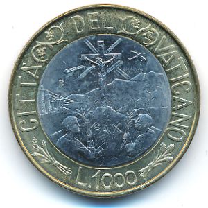 Vatican City, 1000 lire, 1999