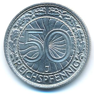 Веймарская республика, 50 рейхспфеннигов (1937 г.)