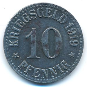 Кассель., 10 пфеннигов (1919 г.)