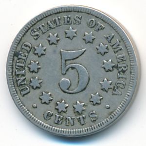 США, 5 центов (1869 г.)