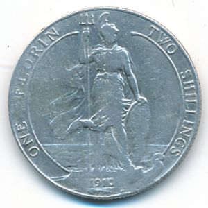 Великобритания, 1 флорин (1910 г.)