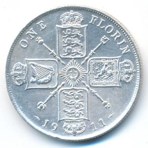 Великобритания, 1 флорин (1911 г.)