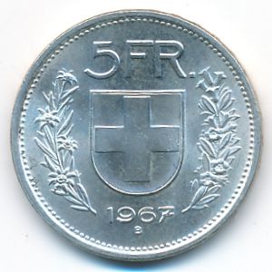 Швейцария, 5 франков (1967 г.)