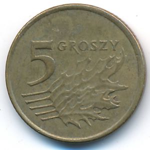Польша, 5 грошей (2007 г.)