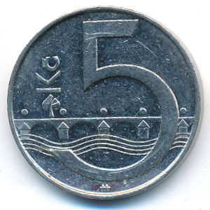 Чехия, 5 крон (2002 г.)