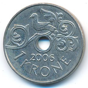 Norway, 1 krone, 2006