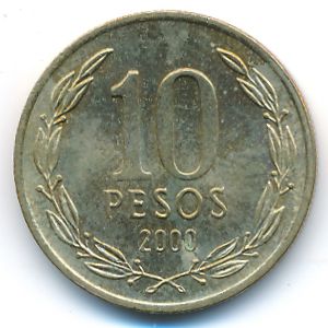 Chile, 10 pesos, 2000