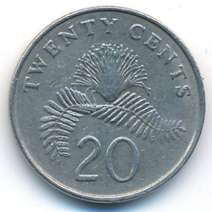 Сингапур, 20 центов (1987 г.)