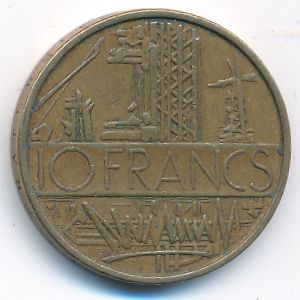 France, 10 francs, 1974