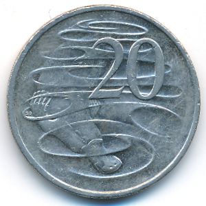 Австралия, 20 центов (2010 г.)