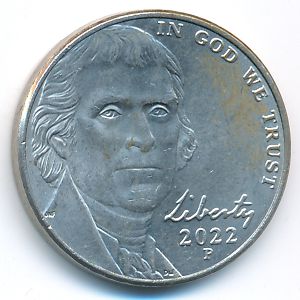 США, 5 центов (2022 г.)