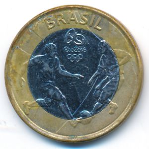 Brazil, 1 real, 2015