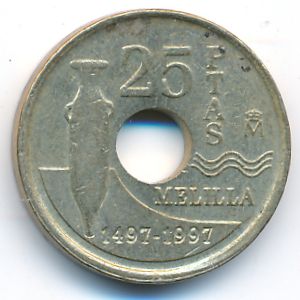 Испания, 25 песет (1997 г.)
