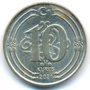 Turkey, 10 kurus, 2021