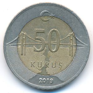 Turkey, 50 kurus, 2019