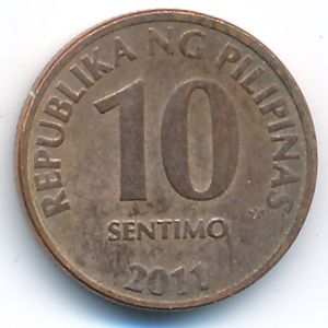 Philippines, 10 centimos, 2011