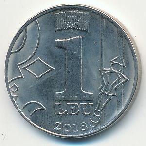 Moldova, 1 leu, 2018