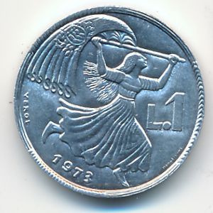 San Marino, 1 lira, 1973