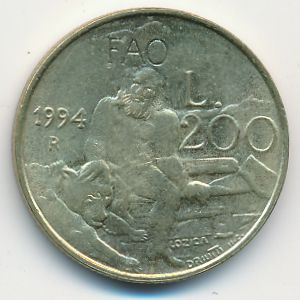 San Marino, 200 lire, 1994
