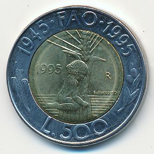 San Marino, 500 lire, 1995