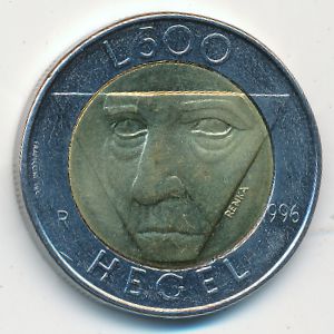 San Marino, 500 lire, 1996