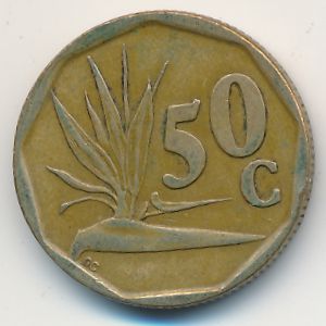 South Africa, 50 cents, 1995