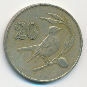 Кипр, 20 центов (1985 г.)