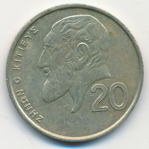 Кипр, 20 центов (1989 г.)