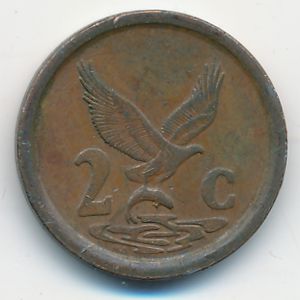 South Africa, 2 cents, 1994