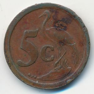 ЮАР, 5 центов (1991 г.)
