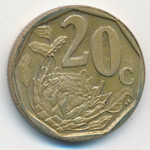 ЮАР, 20 центов (2008 г.)