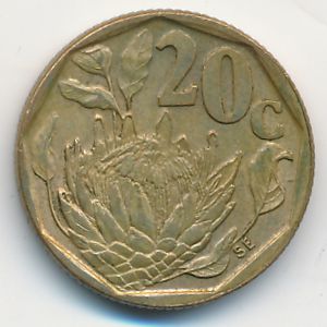 ЮАР, 20 центов (1992 г.)