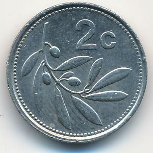 Мальта, 2 цента (1991 г.)
