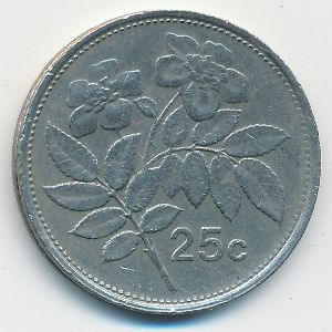 Malta, 25 cents, 1993