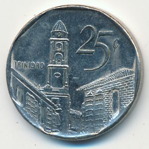 Cuba, 25 centavos, 2002