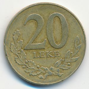 Albania, 20 leke, 1996