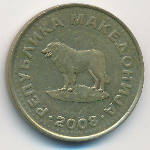 Македония, 1 денар (2008 г.)