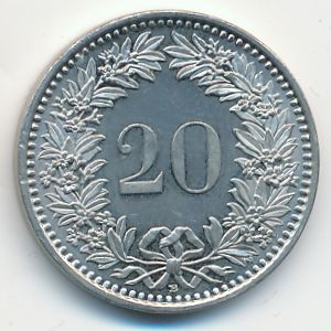 Switzerland, 20 rappen, 2012