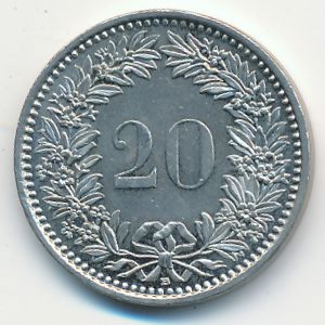 Switzerland, 20 rappen, 2009